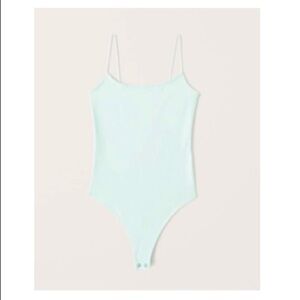 Abercrombie Seamless Cami Bodysuit in Light Blue